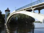 Brcke zur INSEL, vom Ufer der Spree fotografiert
Juli 2008