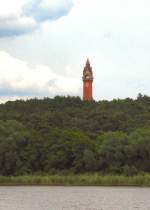 Blick von der Havel zum Grunewaldturm, Sommer 2007