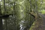 Der Kanal Kleine Kossa im Spreewald. Aufnahme: Juli 2006.