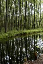 Burg Lübbener Kanal im Spreewald.