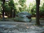 Dieser Stein steht in den Rauener Bergen bei Fürstenwale (Spree).