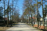 Die Parkstrasse in Bad saarow am Scharmützelsee am 05. März 2022.