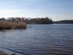 Blick vom Strand am Grunewald in Hhe Lieper Bucht auf die Havel und die Insel Lindwerder (31.10.13)