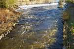 Blick von einer Brcke in Hann.-Mnden, 25.03.2012.