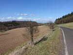 Felder und Obstbäume bei Balduinstein, Rhein-Lahn Kreis (19.03.2022)