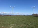 Windräder bei Hirschberg, Rhein-Lahn Kreis (19.03.2022)