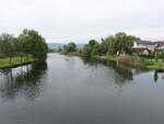 Fluss Werra bei Heringen, Landkreis Hersfeld-Rotenburg (05.06.2022)