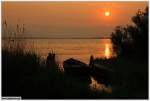 Sommer auf Usedom 2010: Sonnenuntergang ber dem Peenestrom am Lieper Winkel