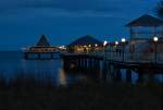 Die Seebrücke Heringsdorf am Abend.