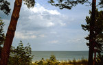 Blick auf den Strand und die Ostsee bei Bansin auf Rügen.