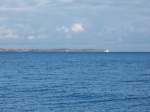 Bereits zwischen Glowe und Juliusruh ist das Kap Arkona schon vom Strand aus zuerkennen.Aufnahme am 02.Februar 2015.