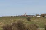 Blick von Vitt zum Leuchturm von Kap Arkona.