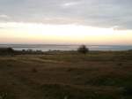 Blick zur groen Nachbarinsel Rgen von der Insel Hiddensee aus.