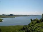 Insel Rgen, Blick von Moritzdorf-Wilhelmshhe auf die Having, Teil des Rgenschen Boddens, Juli 2006