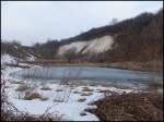 Kreidesee mit Kreidefelsen in Gummanz am 12.04.2013