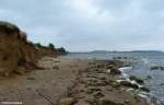 Auch auf der Halbinsel bei Klein-Zicker im Mönchgut gibt es Steilküsten (Rügen, Mai 2011)