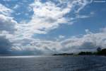 Blick bei Alt-Reddevitz über die Hagensche Wiek in Richtung Reddevitzer Höft -  Mönchgut auf Rügen (Mai 2011)