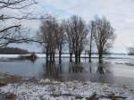 Land unter,am 01.Februar 2015,bei Bergen/Rügen.