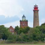 Die zwei Leuchttürme von Kap Arkona (Gemeinde Putgarten, Halbinsel Wittow, Rügen, September 2012)