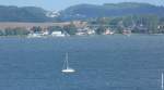 Blick von den Zicker Alpen hinunter auf die Hagensche Wiek und Middelhagen-Alt Reddevitz, dem Beginn der Reddevitzer Höft (Mönchgut, Rügen, September 2012)