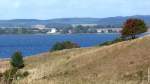 Von den Zicker Alpen hinunter auf die Hagensche Wiek und Reddevitzer Höft (Mönchgut, Rügen, September 2012)