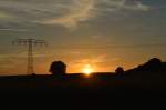 Sonnenuntergang über den weiten Feldern von Seelvitz am 05.08.2015