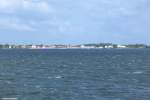 Vitte ist der größte Ort und das Zentrum der Insel Hiddensee inkl. Fähranleger (Mai 2011)