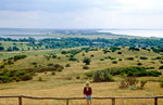 Hiddensee vom Aussichtspunkt am Leuchtturmweg aus gesehen.