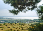 Die Insel Hiddensee vom Aussichtspunkt »Inselblick« aus gesehen.