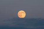 Zunehmender Vollmond hat die Wolkendecke durchbrochen. - 19.06.2016