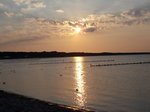 Sonnenuntergang wie im Sommer,an einem offizellen Herbsttag,am 12.September 2016,am Strand von Glowe.