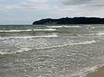 Blick von Strand des Ostseebad Binz am 22. Juli 2017 zur Ostsee.