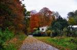 ehm. Bahndamm der Franzburger Kreiseisenbahnen hier Teilstck zwischen Negast und Lssow nahe Stralsund, 27.10.09