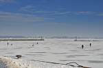 das gibt es nicht jeden Winter und schon garnicht in unseren Regionen - Eisangeln im Hafen der Hansestadt Stralsund am 04.02.2010

