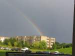 Himmelsleiter verfhrt zum rauf steigen ein gut glungener Regenbogen