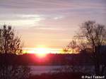 Sonnenaufgang am 05.03.07 in Stralsund.