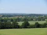 Blick von der Plattform am  Iserberg  zur ortschaft Warnow, Sommer 2009