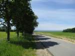 Strae von Redewisch-Ausbau nach Steinbeck, Blick in die Lbecker Bucht (Ostsee) 22.06.2010