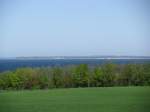 Nordwestmecklenburg, Blick ber Wohlenberger Wiek (Ostsee) zur Insel Poel von der Strae L 01 von Kltz nach Ggelow, aus gesehen, 30.04.2011