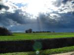 Nordwestmecklenburg; Wetterbild von der Strae Moltow-Dorf Mecklenburg, westlich von Kietzin, NWM [04.04.2010]