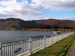 23.10.2007: Blick vom Staudamm auf die Innerste Talsperre.