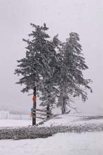 Winterliches Flair auf dem Wurmberg am Ostersamstag (7.4.2012).