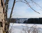 Braunlage am Nachmittag des 07.12.2012; Blick von der Alten Harzburger Strae...