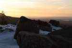 Der Sdostharz nach Sonnenaufgang; Blick am frhen Morgen des 06.03.2013 von der Felskanzel der Achtermannshhe.