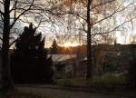 Herbstabendstimmung im Kurpark Braunlage; Aufnahme vom 30.10.2013...