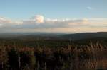 Abendstimmung über dem Südharz und Berglandschaften in Thüringen; Aufnahme vom 12.07.2014 auf der Achtermannshöhe...