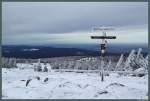 Blick vom Brocken auf Bad Harzburg (rechts), Goslar und das nördliche Harzvorland.