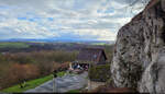 Ausblick von der Burgruine Scharzfels gen Eichsfeld.