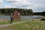 Oberharzer Wasserregal - Um fr die trockenen Jahreszeiten unendliche Wasserreserven zu haben, wurden ber 500 Kunstteiche gebaut. Der grte ist der Oderteich. Er gilt als die erste deutsche Talsperre. Hier im Bild: Brenbrucher Teich bei Clausthal-Zellerfeld.