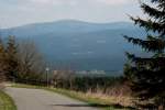 Blick auf dem Brocken vom Schalker Turm bei Zellerfeld.